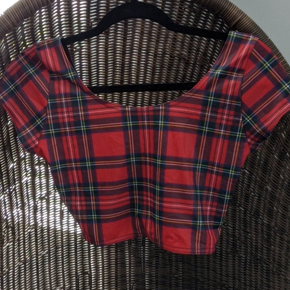 Blackmilk tartan red Nana top